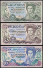 Falkland Islands (3) &pound;10 1.9.1986, &pound;20 1.10.1984, &pound;50 1.7.1990 all Unc