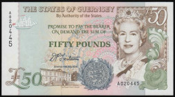 Guernsey 50 Pounds (1994) Trestain Pick 59 Unc series A 020445
