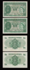 Hong Kong Government of Hong Kong 1 Dollar (4) George VI Pick 324 VG, QE II Pick 324A 1.7.1952 VG, 1.7.1958 series 4T 600008 EF 1.7.1959 VF