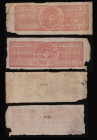 India Stamp Papers (3) Victoria ONE RUPEE EIGHT ANNAS purple on white VF along with two others these in Sanskrit and Arabic and in Fine grade