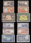 Iran (2) 10 Rials (1944) Pick 40 Fine, Iran 20 Rials 1938 Pick 34Ad Persian serial number in black, AH1317 blue stamp reverse. Morocco 50 Francs 1943 ...