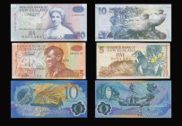 New Zealand $10 K.Sheppard Pick 178a and Millennium Commemorative 2000 Pick 190 prefix BX, $5 Hillary signed Brash low number AW000178, $2 Brash Pick ...