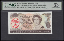 New Zealand 1 Dollar Brash (1981-1992) series ANB 261194 over print Wellington Coin Club The First Land to See Dawn 5 AM 1.1.2000 in red in the left c...