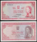 Rhodesia 1 Pound (2) 19.10.1964 VG-Fine and 15.6.1966 VF