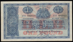 Scotland British Linen Bank &pound;1 dated 1st May 1926 series N 885813, Pick 156, VF