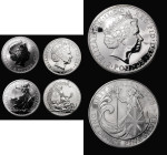 Britannia Silver Two Pounds in CGS holders (3) 1998 CGS 95, 2007 CGS 96 and 2008 CGS 97