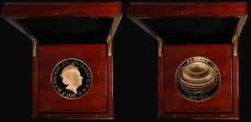 Five Pound Crown 2021 Royal Albert Hall 150th Anniversary- Type II with domed surface, Reverse design by Anne Resmet RA, Gold Proof S.L104A, FDC in th...