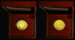 One Hundred Pounds 2023 Coronation of Charles III One Ounce Reverse frosted Gold Proof, FDC in the Royal Mint box of issue with certificate and bookle...