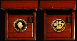 One Pound 2017 Nations of the Crown Designing The Future issue Gold Proof with inner and outer red and yellow gold aFDC (some toning) boxed as issued ...