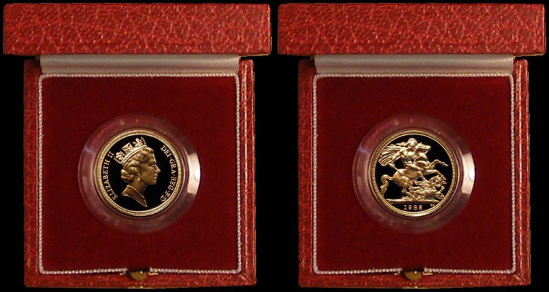 Sovereign 1985 Proof S.SC2, Marsh 313D, nFDC to FDC with a small tone spot on th...