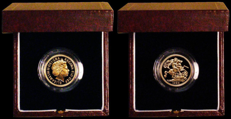 Sovereign 1999 Proof S.SC4, Marsh 313R, a small tone spot on the reverse otherwi...