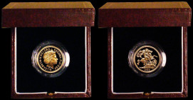 Sovereign 1999 Proof S.SC4, Marsh 313R, a small tone spot on the reverse otherwise FDC, in the Royal Mint box of issue with certificate