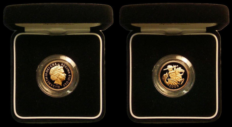 Sovereign 2005 Modern St. George Proof S.SC6, Marsh 551, FDC in the Royal Mint b...