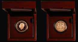 Sovereign 2022 Queen Elizabeth II Memorial Gold Proof Piedfort. King Charles III obverse Reverse: Crowned Royal Arms with Lion and Unicorn supporting ...