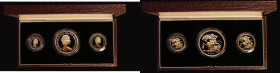 Three-coin Gold Set 1984 comprising Gold Five Pounds, Sovereign and Half Sovereign Proofs S.PGS05 FDC in the Royal Mint box of issue with certificate