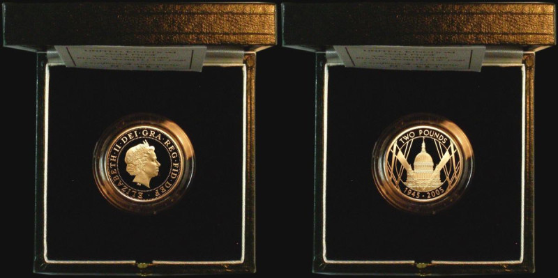 Two Pounds 2005 End of World War II 60th Anniversary S.K19 Gold Proof FDC in the...