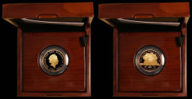 Two Pounds 2016 350th Anniversary of the Great Fire of London Gold Proof S.K42 nFDC with some light toning on the obverse, in the Royal Mint box of is...