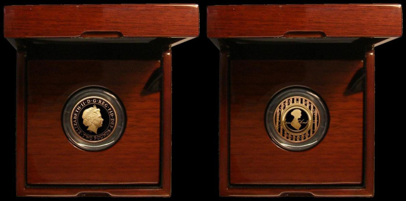 Two Pounds 2017 200th Anniversary of the Death of Jane Austen Gold Proof S.K45 n...