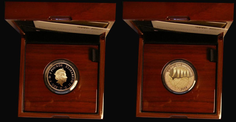 Two Pounds 2019 75th Anniversary of D-Day - Operation Overlord Gold Proof S.K55 ...