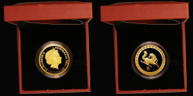 Australia 100 Dollars 2014 Chinese Lunar Year of the Horse One Ounce Gold Prooflike UNC in the Royal Australian Mint box of issue with certificate