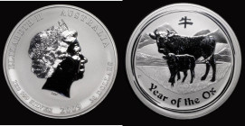 Australia 30 Dollars 2009P Chinese Lunar Year of The Ox One Kilo of .999 Fine Silver UNC in a plastic capsule
