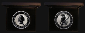 Australia Ten Dollars Kookaburra 1995 10oz. Silver BU in a Westminster box with their certificate, the box with some cracking to the lid