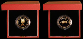 Hong Kong $1000 1985 Year of the Ox Gold Proof KM#53 FDC in the red box of issue with certificate