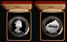 Pitcairn Islands 50 Dollars 1990 Bicentenary of the First Settlement 5oz. .999 Silver Proof KM#8, FDC in the Royal Mint box of issue with certificate