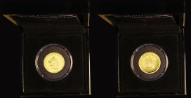 Tristan da Cunha Gold Unite 2016 Queen Elizabeth II 90th Birthday, 2.75 grammes of 9 Carat Gold, Prooflike UNC with some tone spots, in the Hattons of...