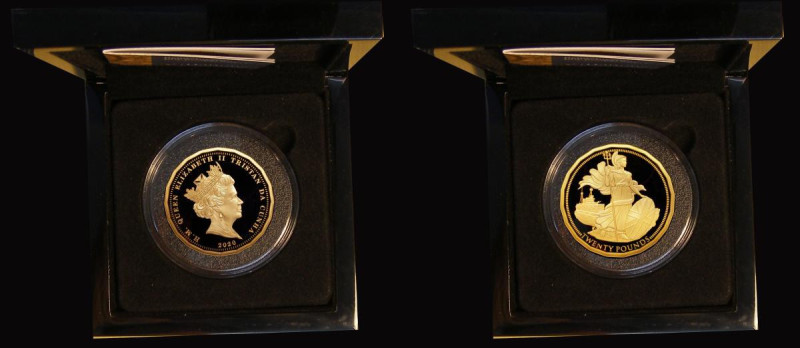 Tristan da Cunha Twenty Pounds Gold 2020 EU Departure 20-sided 2.5 oz. 22 carat ...