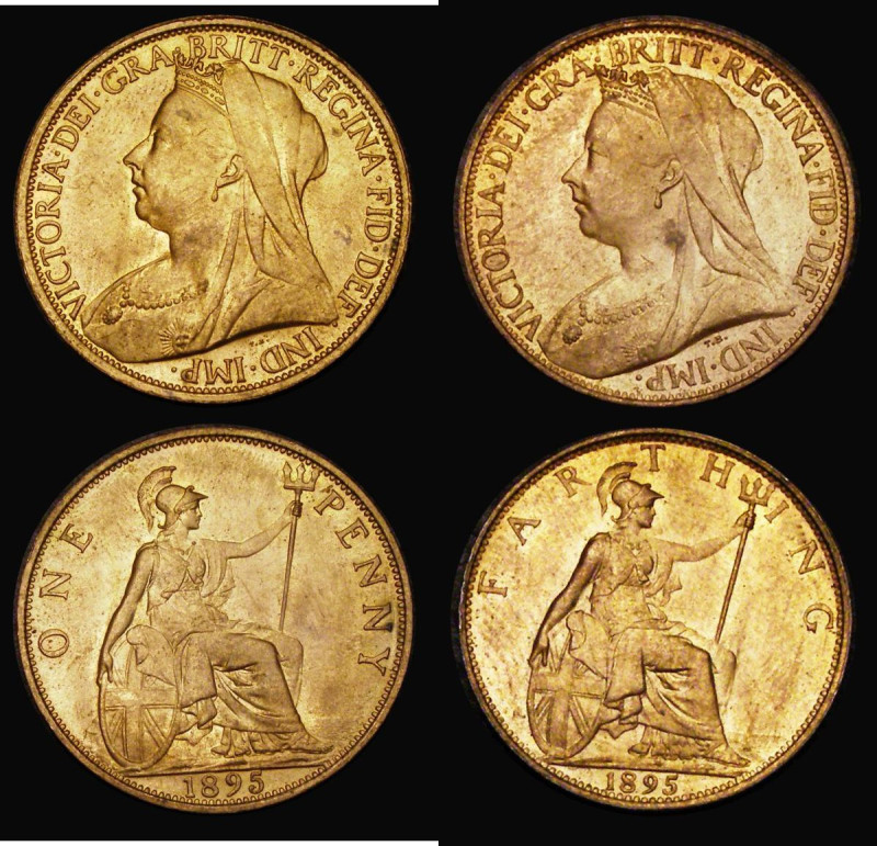 Penny 1895 Freeman 141 dies 1 UNC with good lustre, the obverse with a small scu...