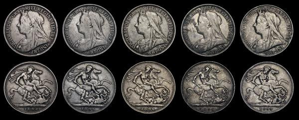 biddr - London Coins, Auction 184, lot 2247. Crowns (15) 1894 LVIII ESC ...