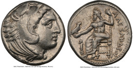MACEDONIAN KINGDOM. Alexander III the Great (336-323 BC). AR tetradrachm (25mm, 17.19 gm, 2h). NGC XF 5/5 - 5/5. Lifetime issue of Amphipolis, ca. 325...