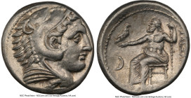 MACEDONIAN KINGDOM. Alexander III the Great (336-323 BC). AR tetradrachm (26mm, 17.17 gm, 12h). NGC Choice XF 4/5 - 4/5. Lifetime issue of Amphipolis,...