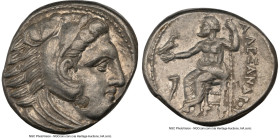 MACEDONIAN KINGDOM. Alexander III the Great (336-323 BC). AR tetradrachm (25mm, 17.18 gm, 7h). NGC Choice XF 4/5 - 4/5, flan flaw. Late lifetime or ea...