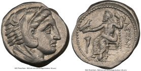 MACEDONIAN KINGDOM. Alexander III the Great (336-323 BC). AR tetradrachm (27mm, 17.22 gm, 1h). NGC Choice VF 5/5 - 5/5. Late lifetime or early posthum...