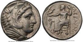 MACEDONIAN KINGDOM. Alexander III the Great (336-323 BC). AR tetradrachm (25mm, 17.11 gm, 3h). NGC Choice VF 4/5 - 5/5. Lifetime issue of Amphipolis, ...