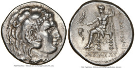 MACEDONIAN KINGDOM. Alexander III the Great (336-323 BC). AR tetradrachm (29mm, 17.21 gm, 4h). NGC Choice AU 4/5 - 4/5. Posthumous issue of Corinth, c...