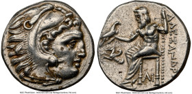 MACEDONIAN KINGDOM. Alexander III the Great (336-323 BC). AR drachm (17mm, 4.32 gm, 1h). NGC AU 5/5 - 4/5. Posthumous issue of Lampsacus, ca. 310-301 ...