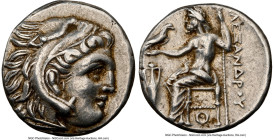 MACEDONIAN KINGDOM. Alexander III the Great (336-323 BC). AR drachm (16mm, 3h). NGC XF. Posthumous issue of Lampsacus, under Antigonus I Monophthalmus...