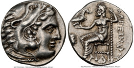 MACEDONIAN KINGDOM. Alexander III the Great (336-323 BC). AR drachm (17mm, 7h). NGC XF. Early posthumous issue of Abydus, ca. 310-301 BC. Head of Hera...