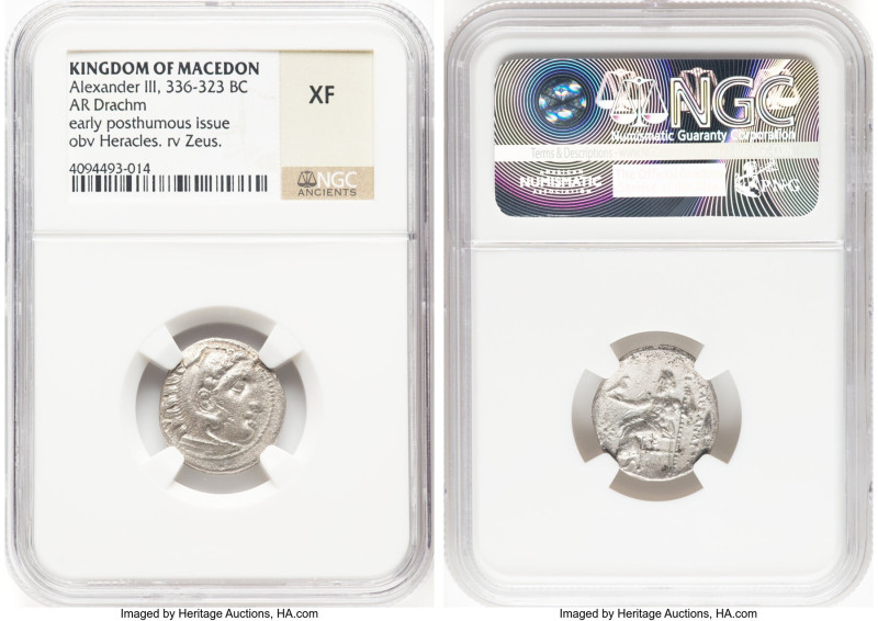 MACEDONIAN KINGDOM. Alexander III the Great (336-323 BC). AR drachm (19mm, 12h)....