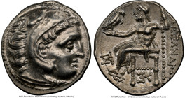 MACEDONIAN KINGDOM. Alexander III the Great (336-323 BC). AR drachm (19mm, 11h). NGC Choice AU. Early posthumous issue of Colophon, 319-310 BC. Head o...