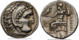 MACEDONIAN KINGDOM. Alexander III the Great (336-323 BC). AR drachm (18mm, 4.40 gm, 11h). NGC Choice XF 5/5 - 4/5. Posthumous issue of Colophon, ca. 3...