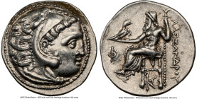 MACEDONIAN KINGDOM. Alexander III the Great (336-323 BC). AR drachm (19mm, 4.33 gm, 11h). NGC Choice XF 5/5 - 3/5. Posthumous issue of Colophon, 310-3...