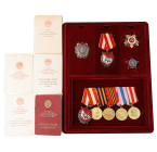 Collection of Vahromeev Genadij Mihailovich with Order book and Certificates for Orders: Order Of Alexander Nevsky, Type II, Leningrad Mint, № 11056; ...