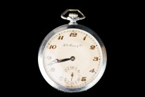 Henry Moser pocket watch. Metal case. The early 20th century. Diameter 4,8 cm. The watch is fully functional after service.
Good