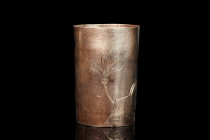 Charka with chiseled decoration, gilding interior. Silver 84, Moscow, Russian Empire. Early 20th century. Manufacturer mark D.R. The reign of Nicholas...