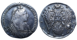 Russian Empire, Empress Anna Ioannovna (1730 - 1740), 1 rouble, 1734 year, Silver, 25,85 gr, KM#197, Bitkin 108 (R)