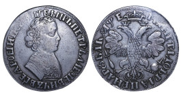 Russian Empire, Tsar Peter I the Great (1682 - 1721), 1 rouble, 1705 year, Silver, 28 gr, KM#122.2, NGC
VF 30